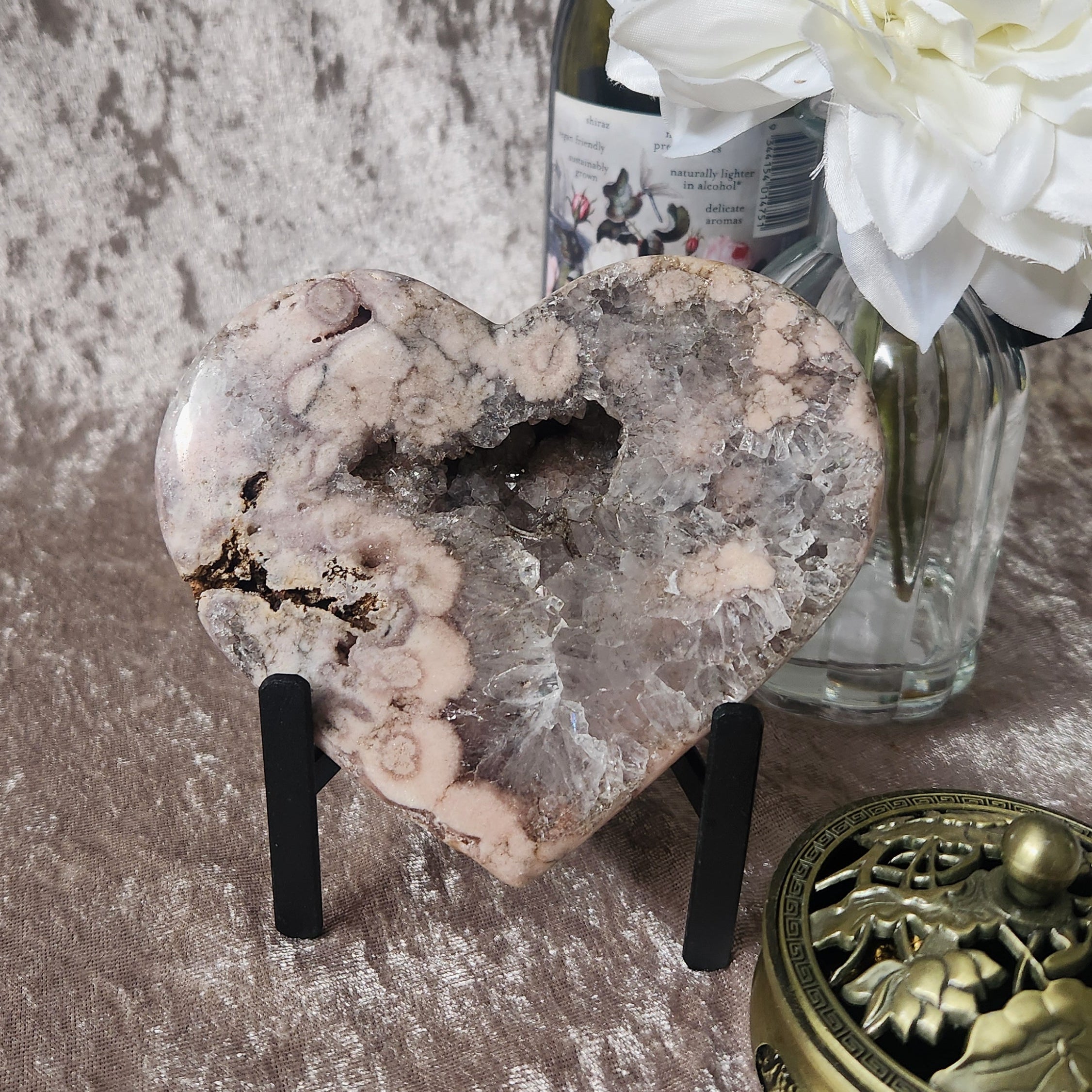 Pink Amethyst Heart – Crystal of Calm, Protection & Self-Love – Spellbound Crystal Boutique