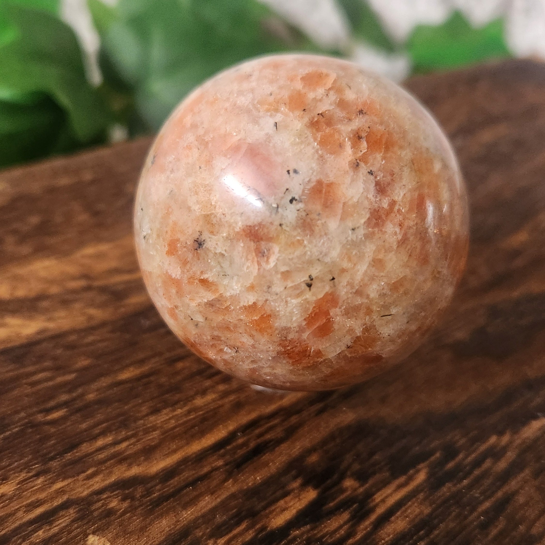 Sunstone Sphere – Crystal of Vitality, Motivation & Inner Fire – Spellbound Crystal Boutique