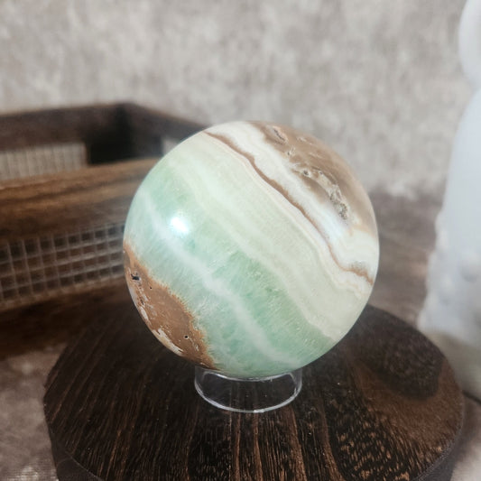 Caribbean Calcite Sphere – Ocean Dreams Crystal – Spellbound Crystal Boutique