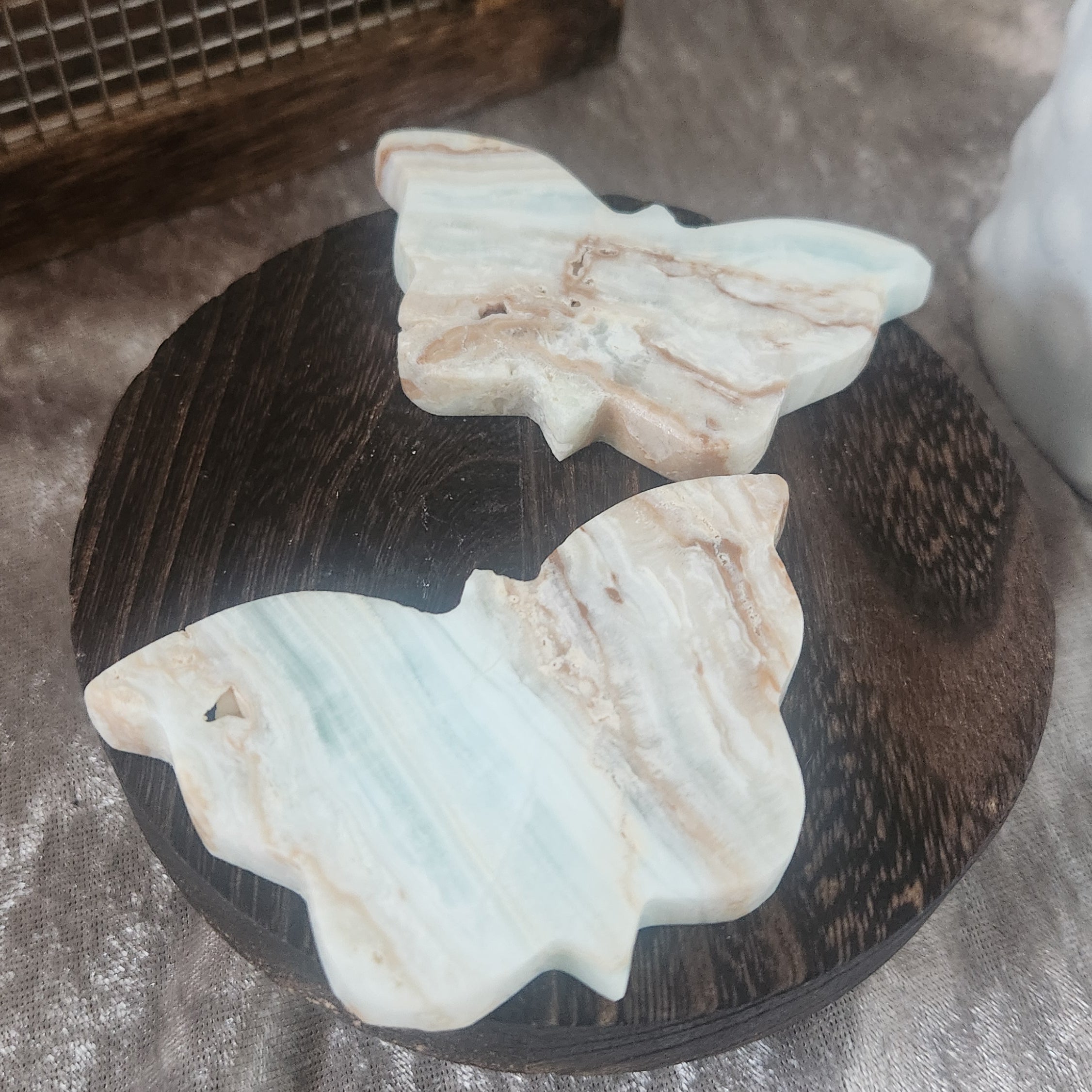 Caribbean Calcite Butterfly Carving – Crystal for Calm, Intuition & Transformation – Spellbound Crystal Boutique