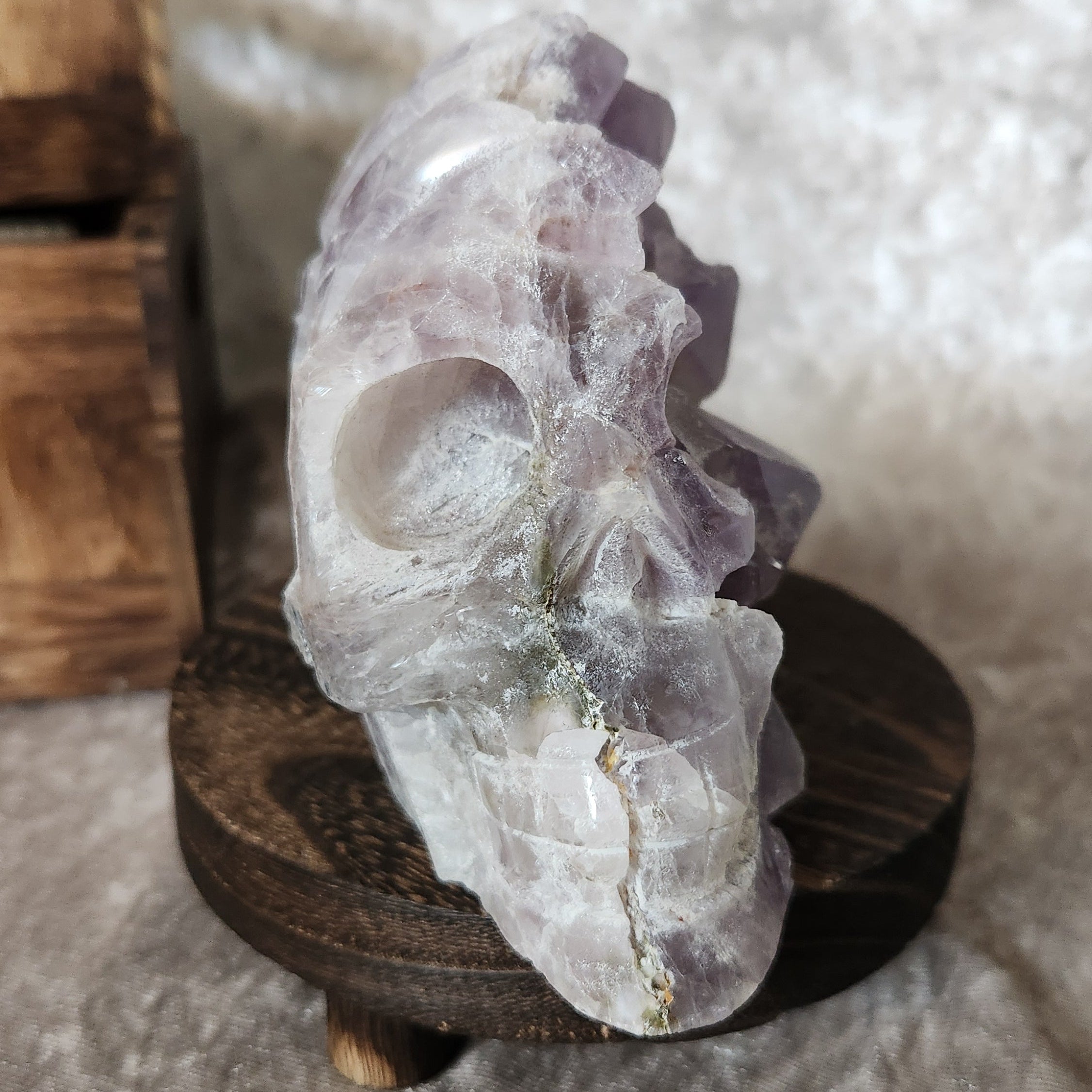 Amethyst Skull – Large Collector’s Carving of Transformation & Higher Wisdom (1.2kg) – Spellbound Crystal Boutique