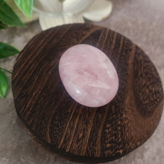 Rose Quartz Palm Stone – Crystal of Love, Peace & Emotional Healing – Spellbound Crystal Boutique