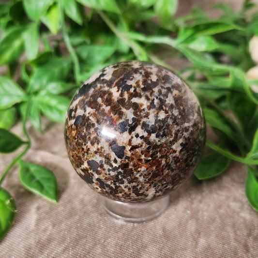 Rare Willemite in Calcite Sphere – UV Reactive Crystal – Spellbound Crystal Boutique