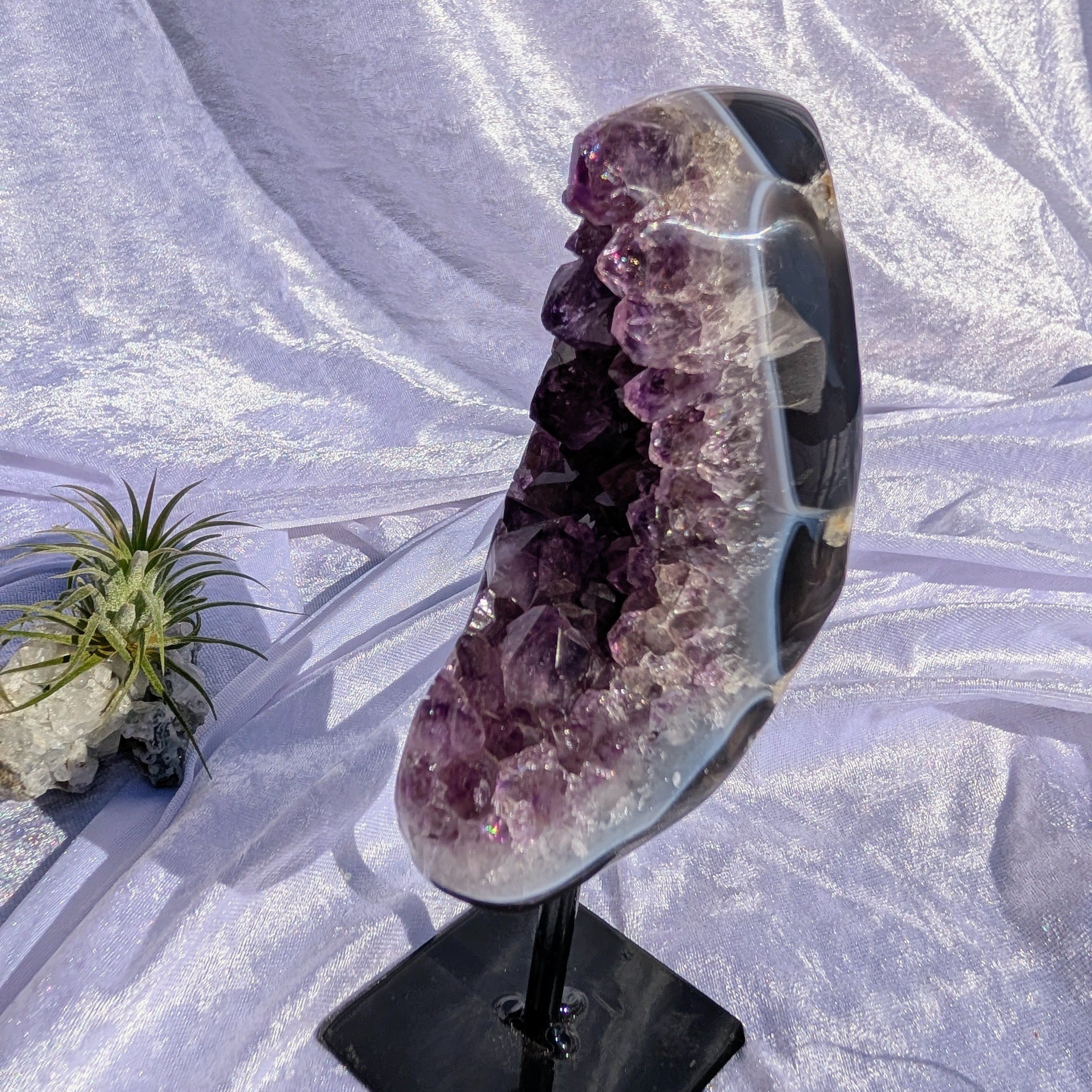 Amethyst on Stand – Crystal of Calm, Clarity & Spiritual Growth – Spellbound Crystal Boutique