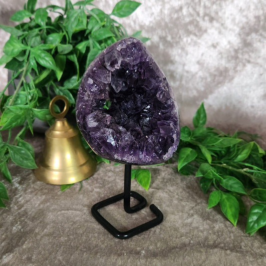 Amethyst Portal Geode on Stand – Crystal of Peace, Clarity & Spiritual Growth – Spellbound Crystal Boutique