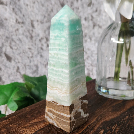 Caribbean Calcite Tower – Crystal of Calm, Intuition & Peaceful Dreams – Spellbound Crystal Boutique