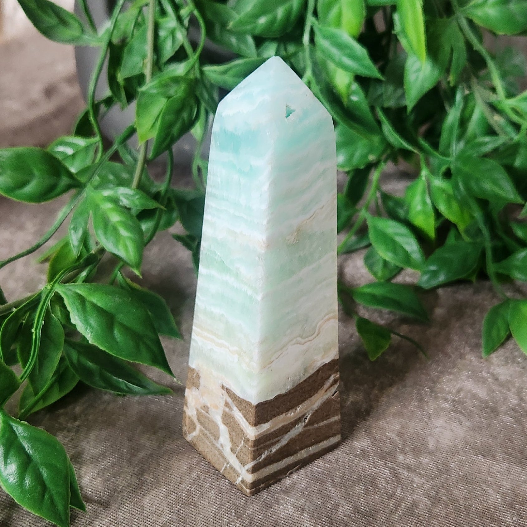 Caribbean calcite crystal tower photographed from an alternate angle