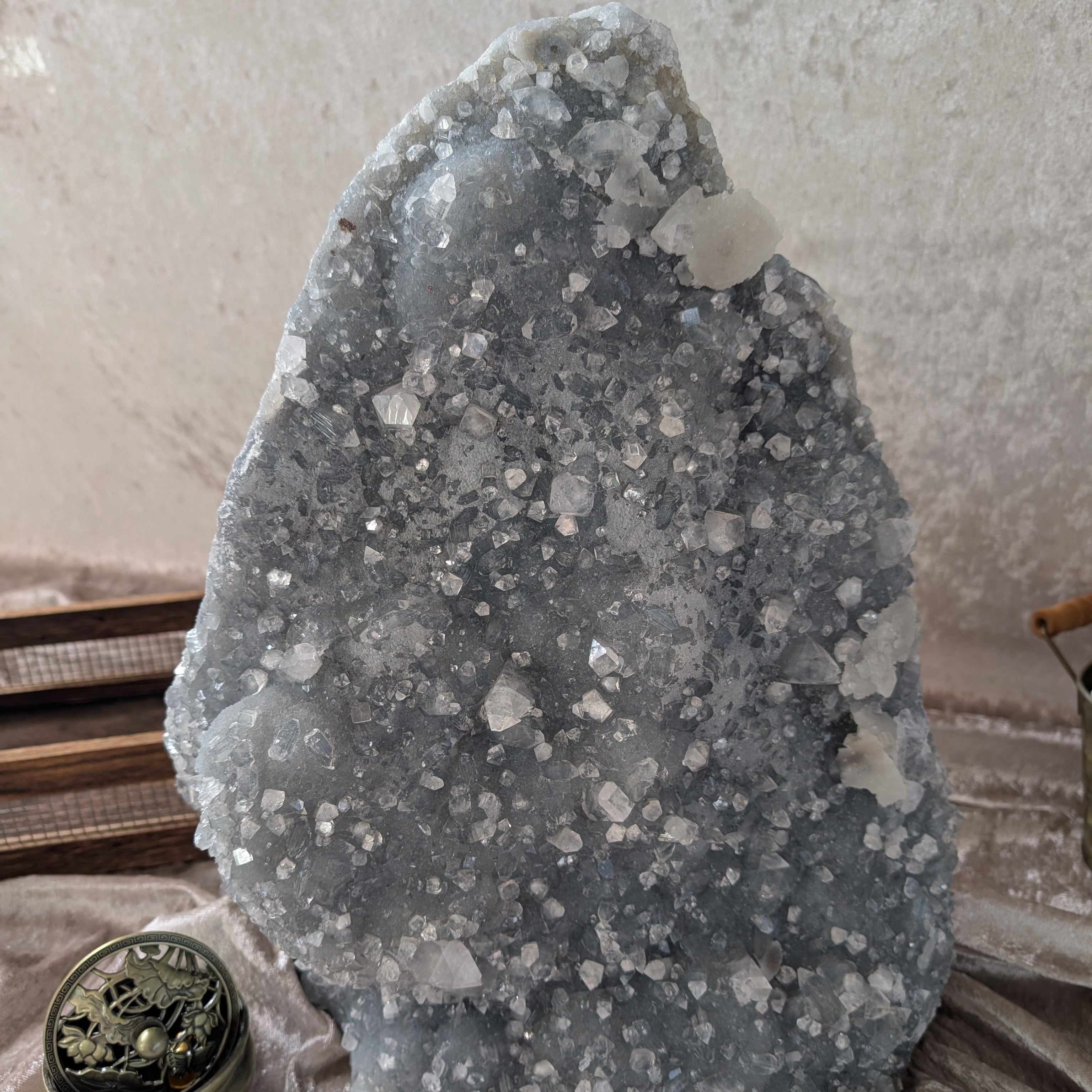 Chalcedony with Apophyllite & Zeolite Cluster (17kg) – Spellbound Crystal Boutique