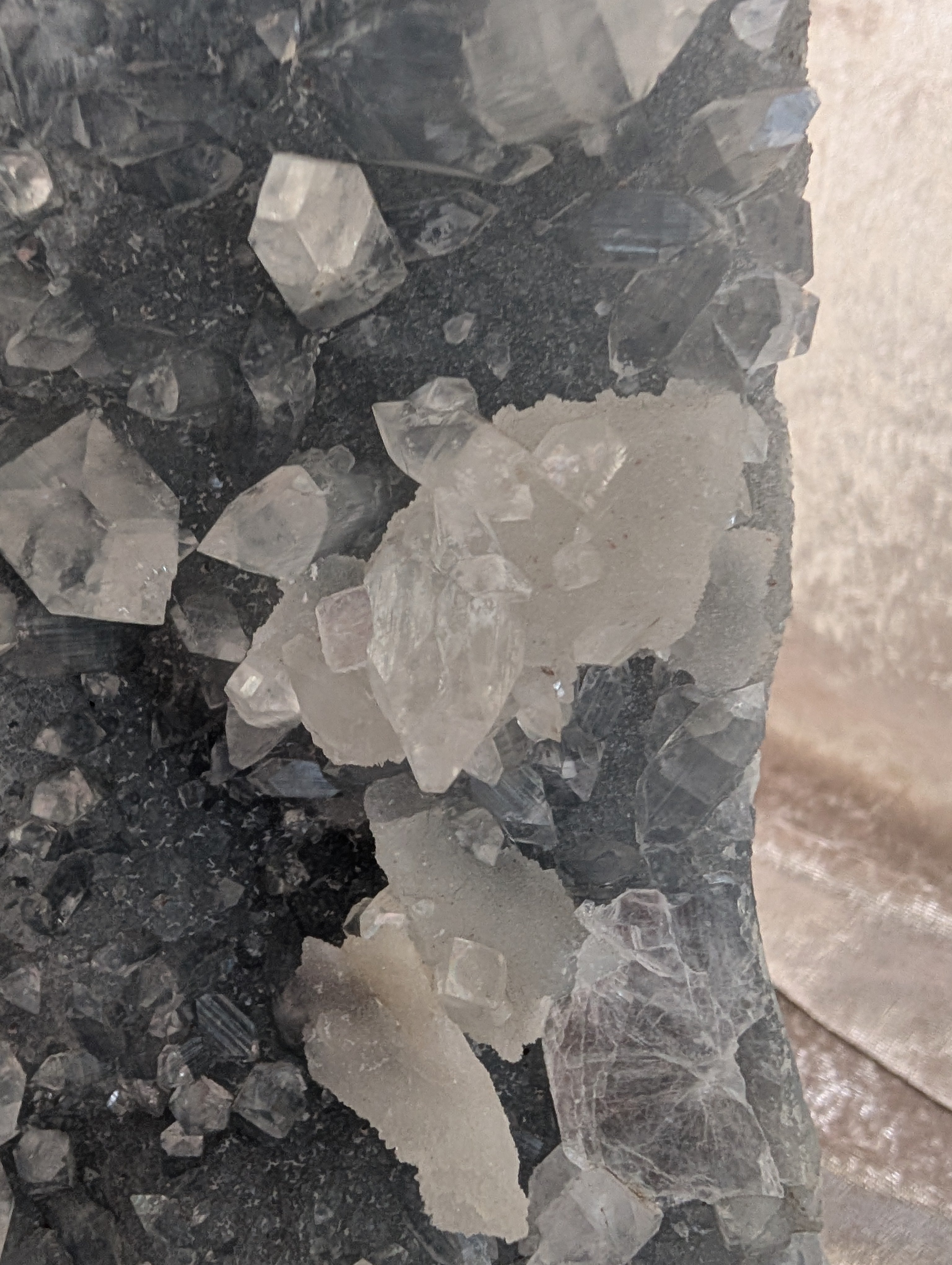 Chalcedony with Apophyllite and Zeolite Extra Close Up of rare 17kg statement crystal