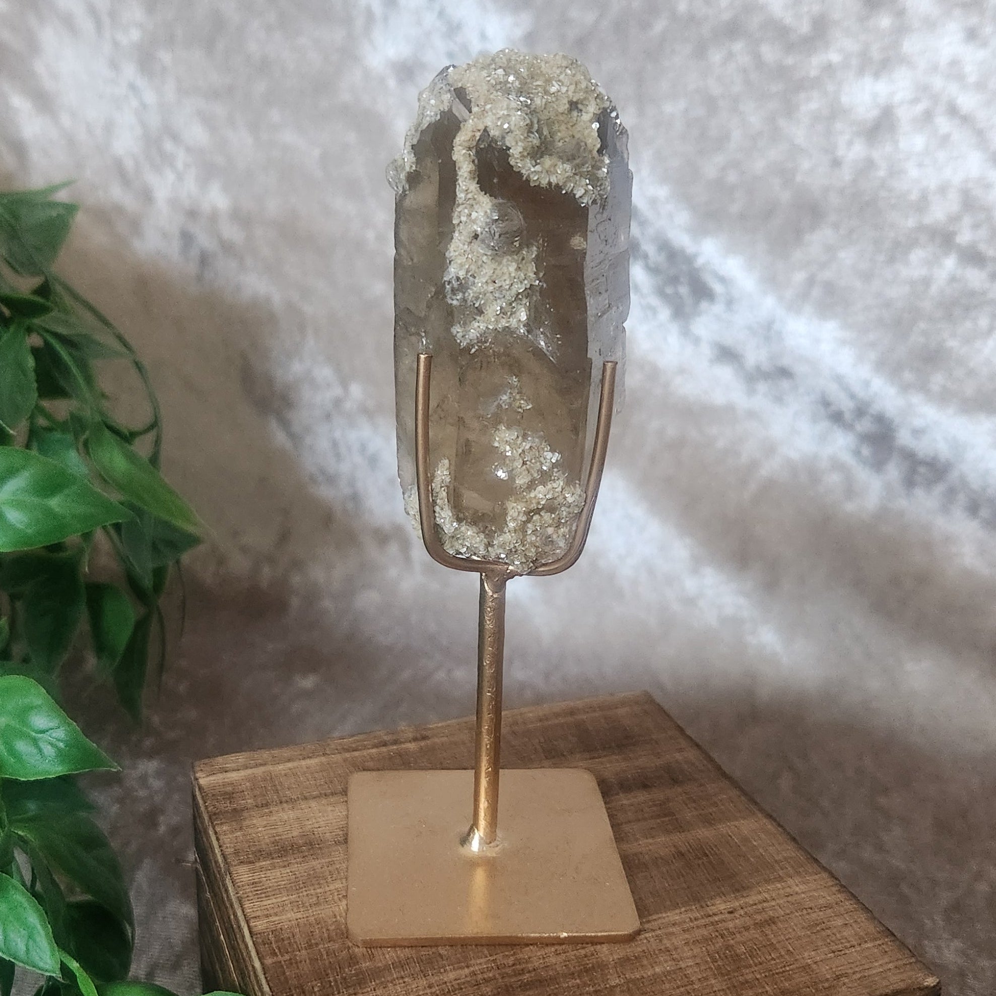 Citrine with golden mica crystal specimen showcasing natural formation and golden shimmer