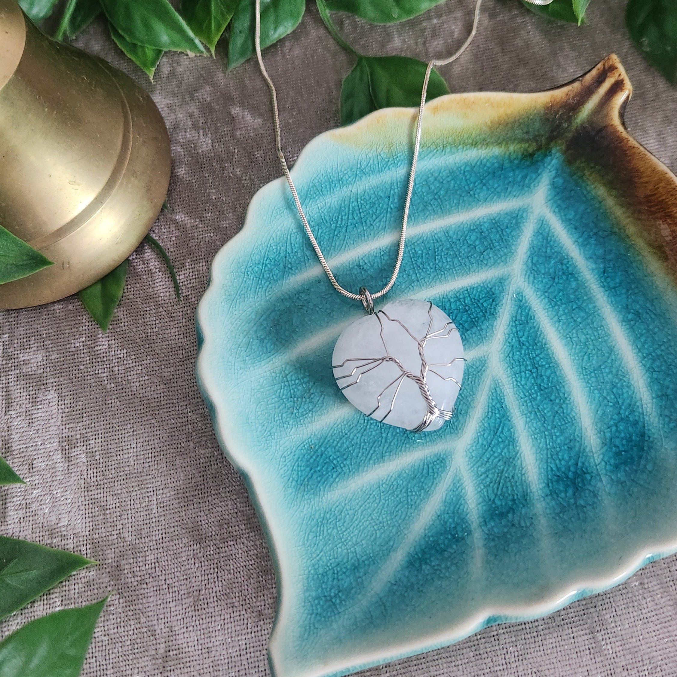 Clear quartz heart crystal necklace for intentional wear