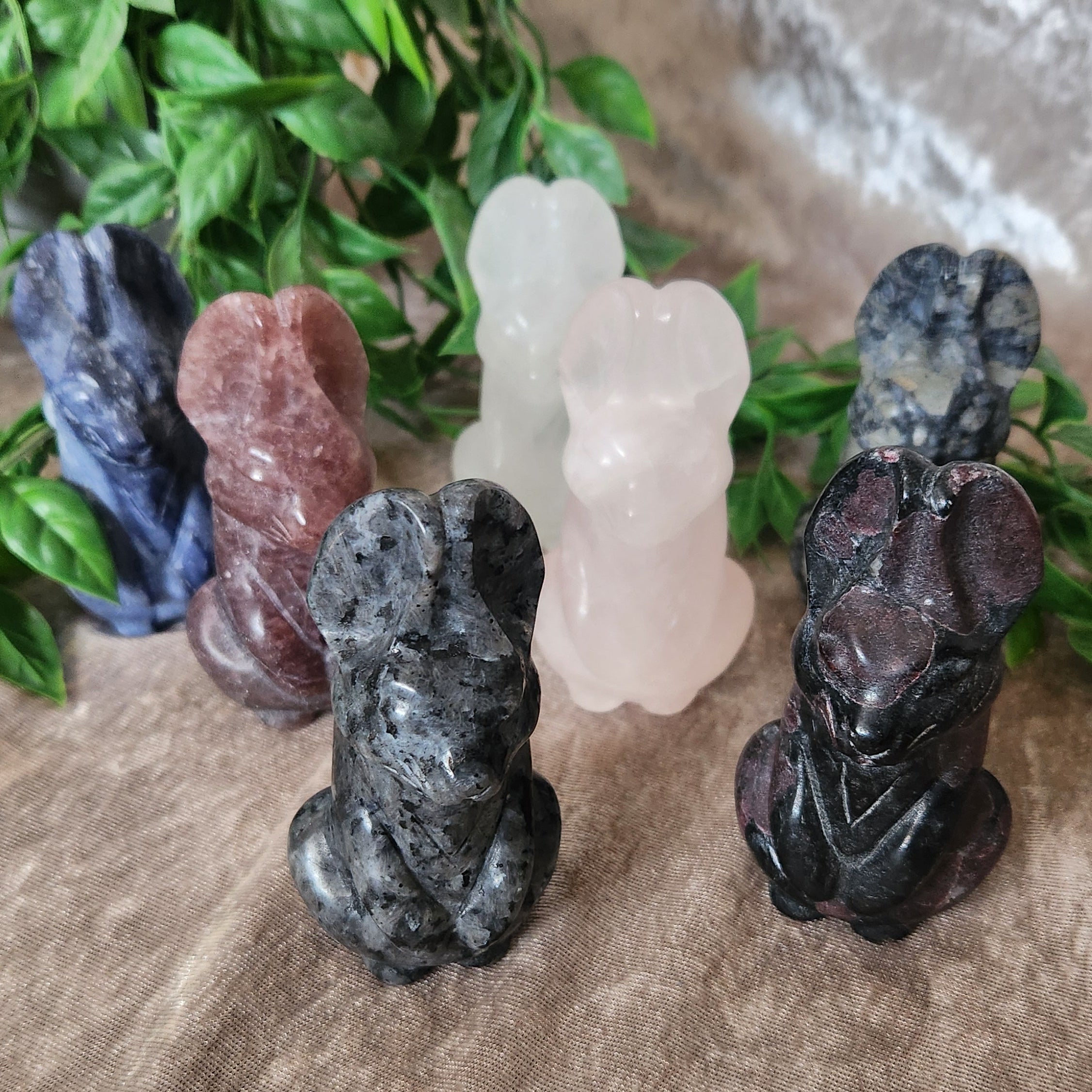 Crystal Bunny Carving – Cute & Cheeky Collectible – Spellbound Crystal Boutique