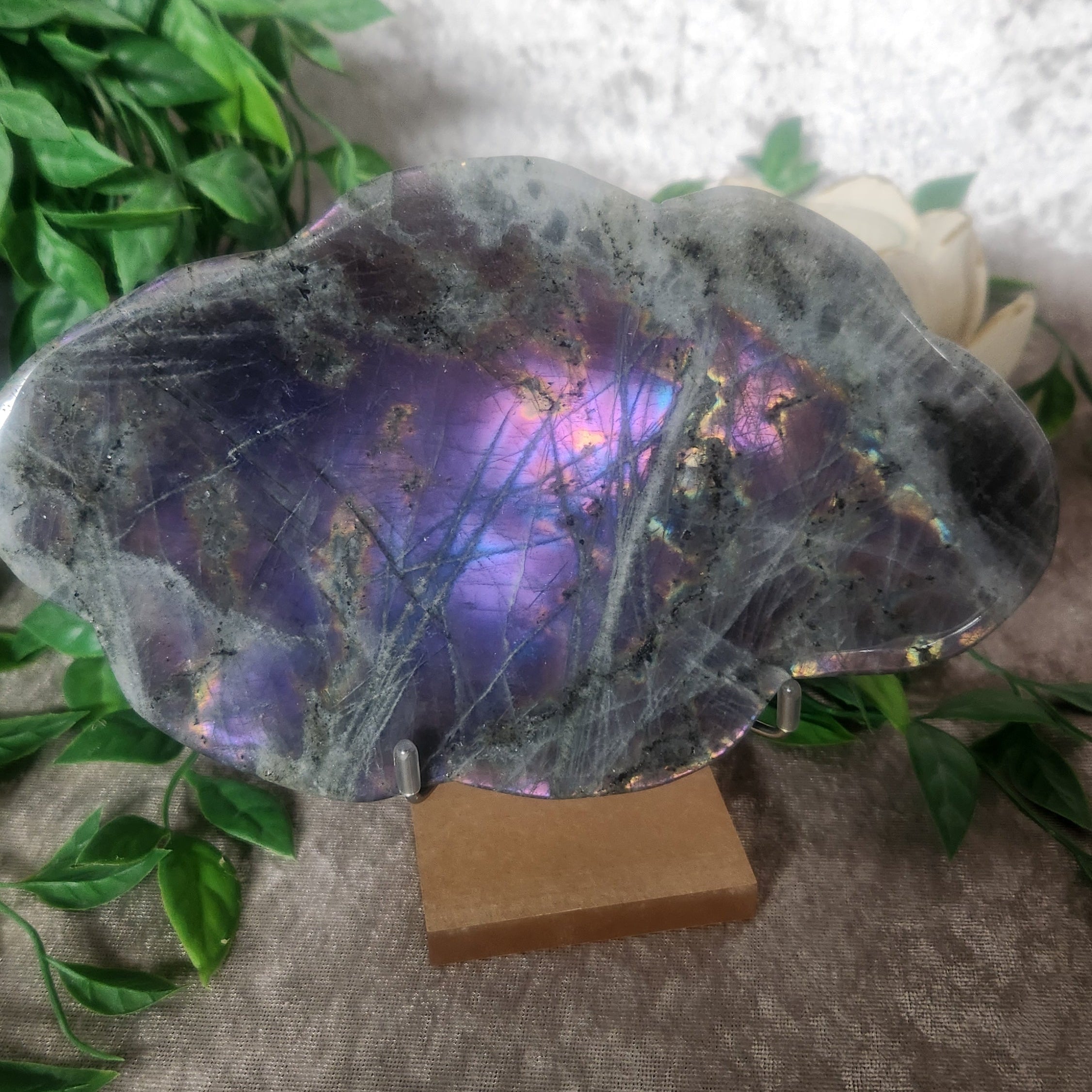 Labradorite Bowl – Shimmering Vessel of Protection & Intuition (616g) – Spellbound Crystal Boutique