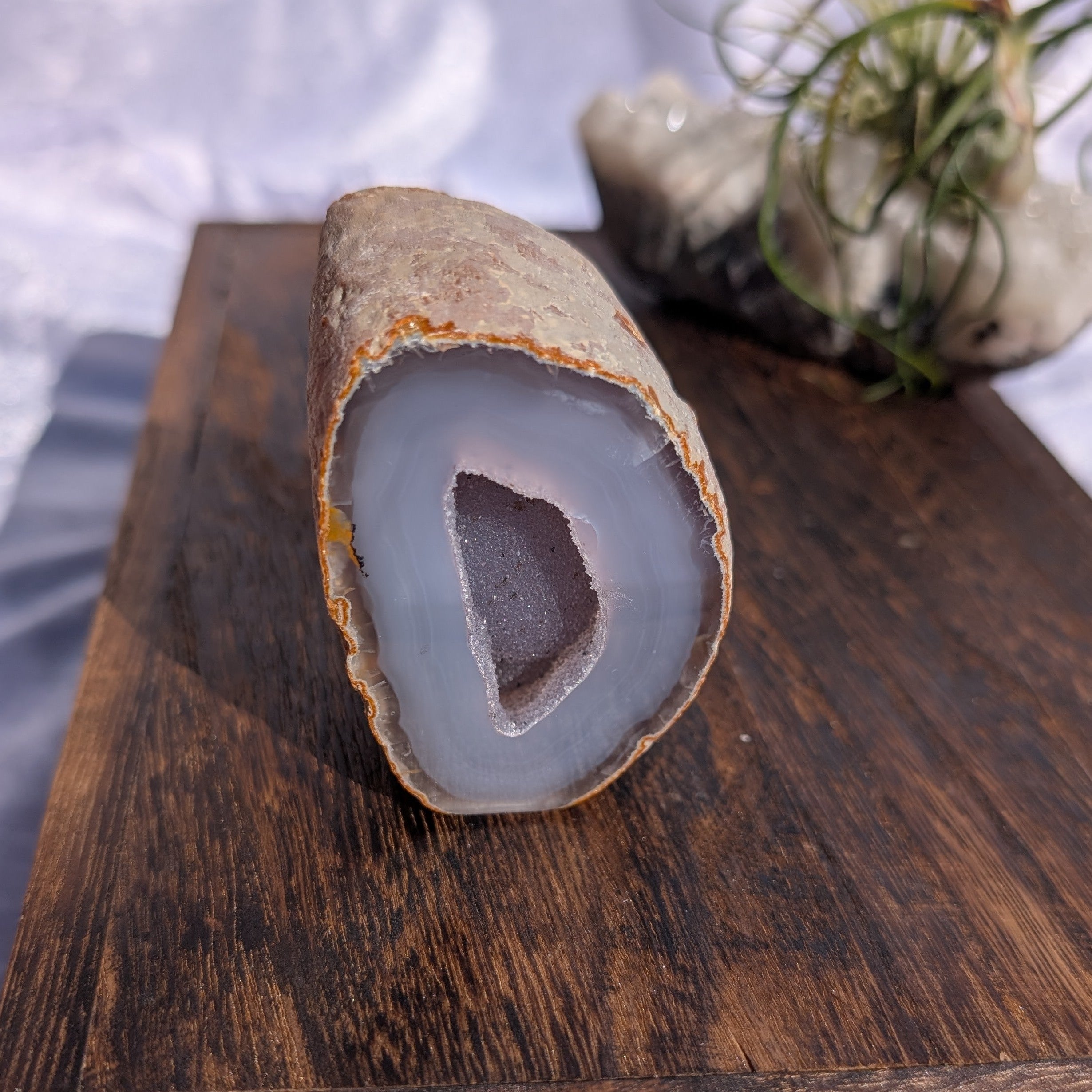 Grey Agate Geode – Crystal for Balance, Grounding & Calm – Spellbound Crystal Boutique