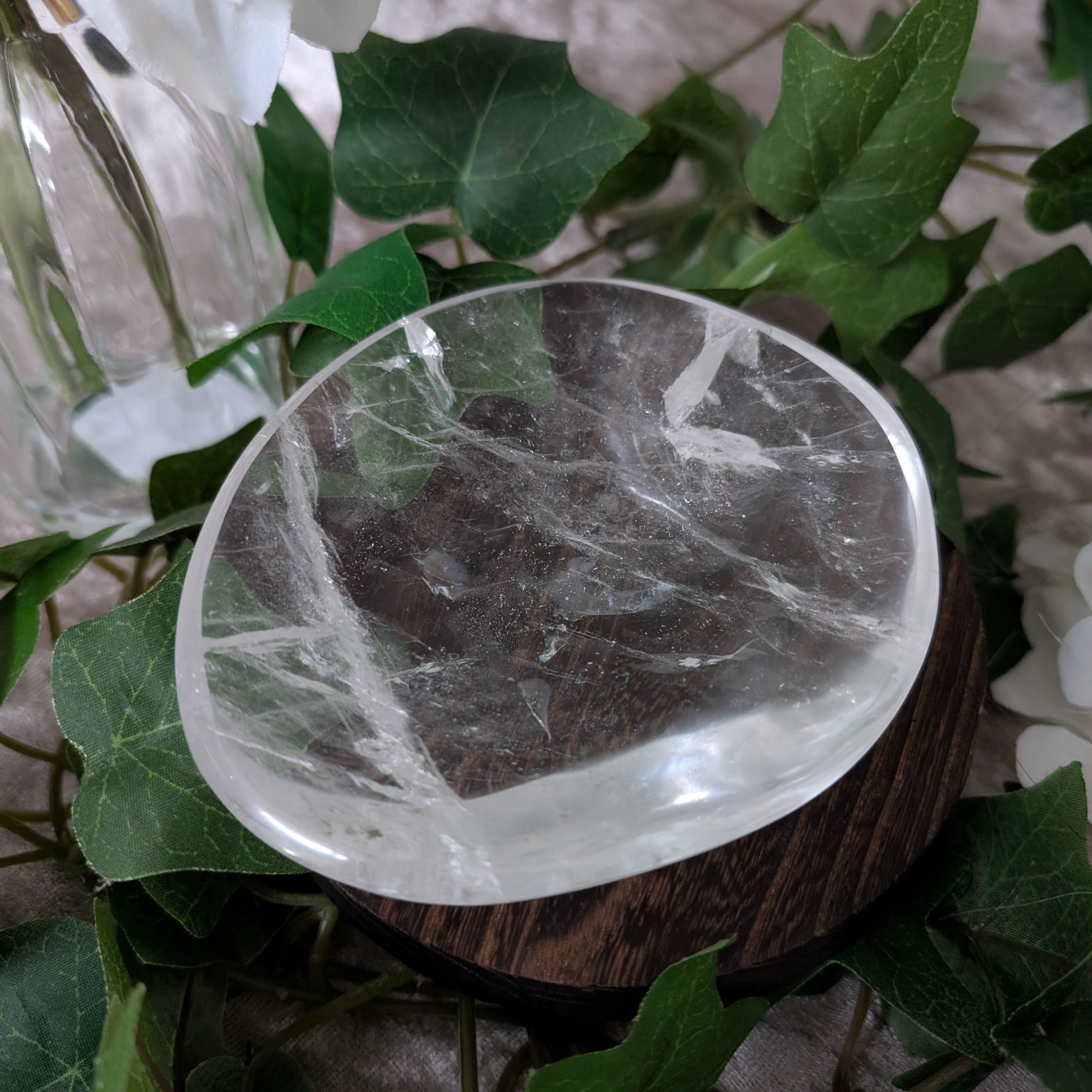 Clear Quartz Bowl – Master Healer Crystal for Energy, Clarity & Charging – Spellbound Crystal Boutique