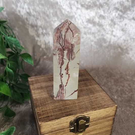 Picture Jasper tower with earthy brown and cream natural patterns