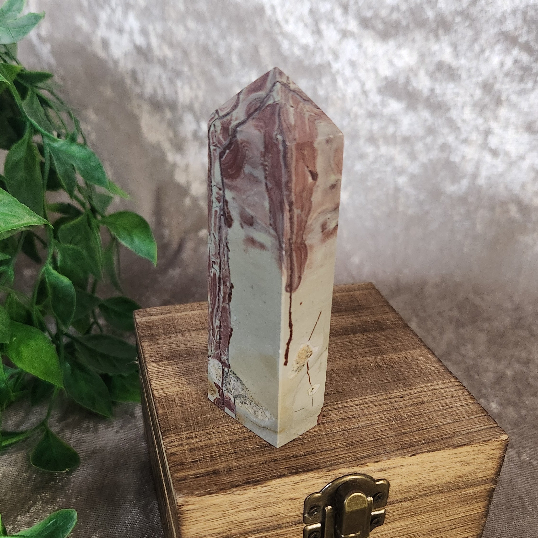 Natural Picture Jasper crystal tower for grounding and balance