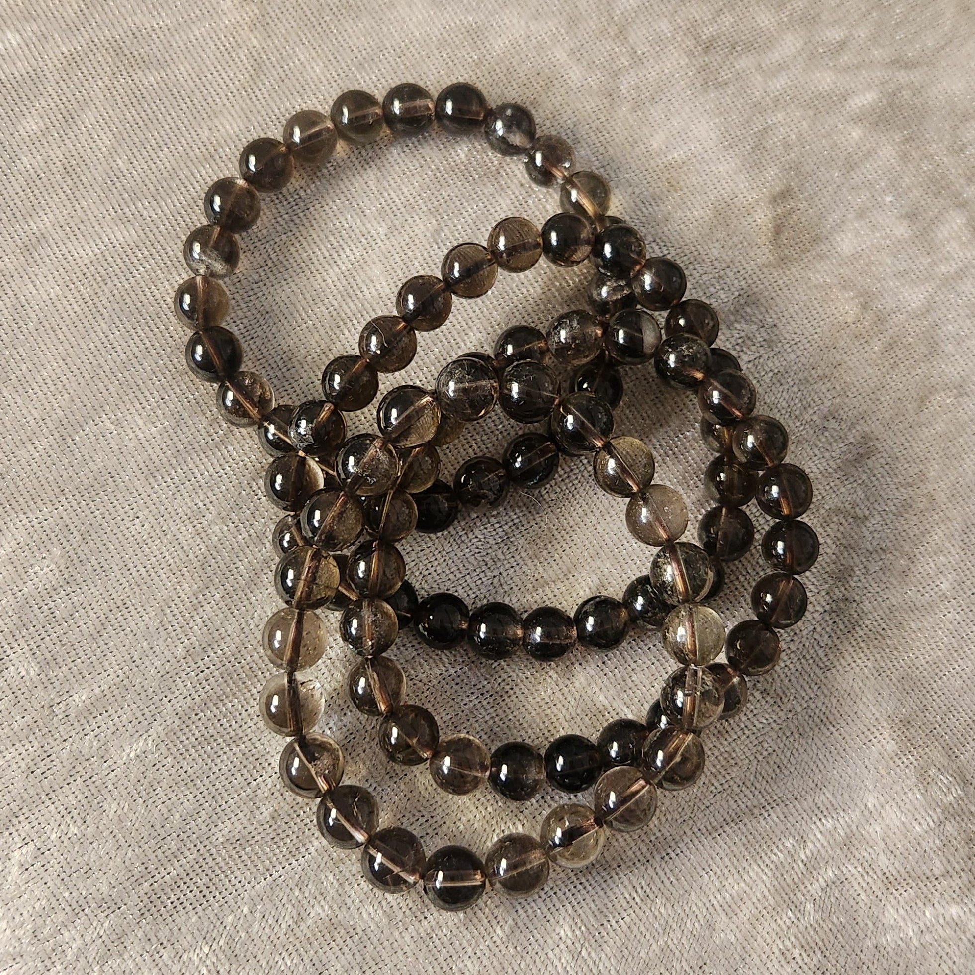 Natural Smoky Quartz bracelet displayed on a neutral background