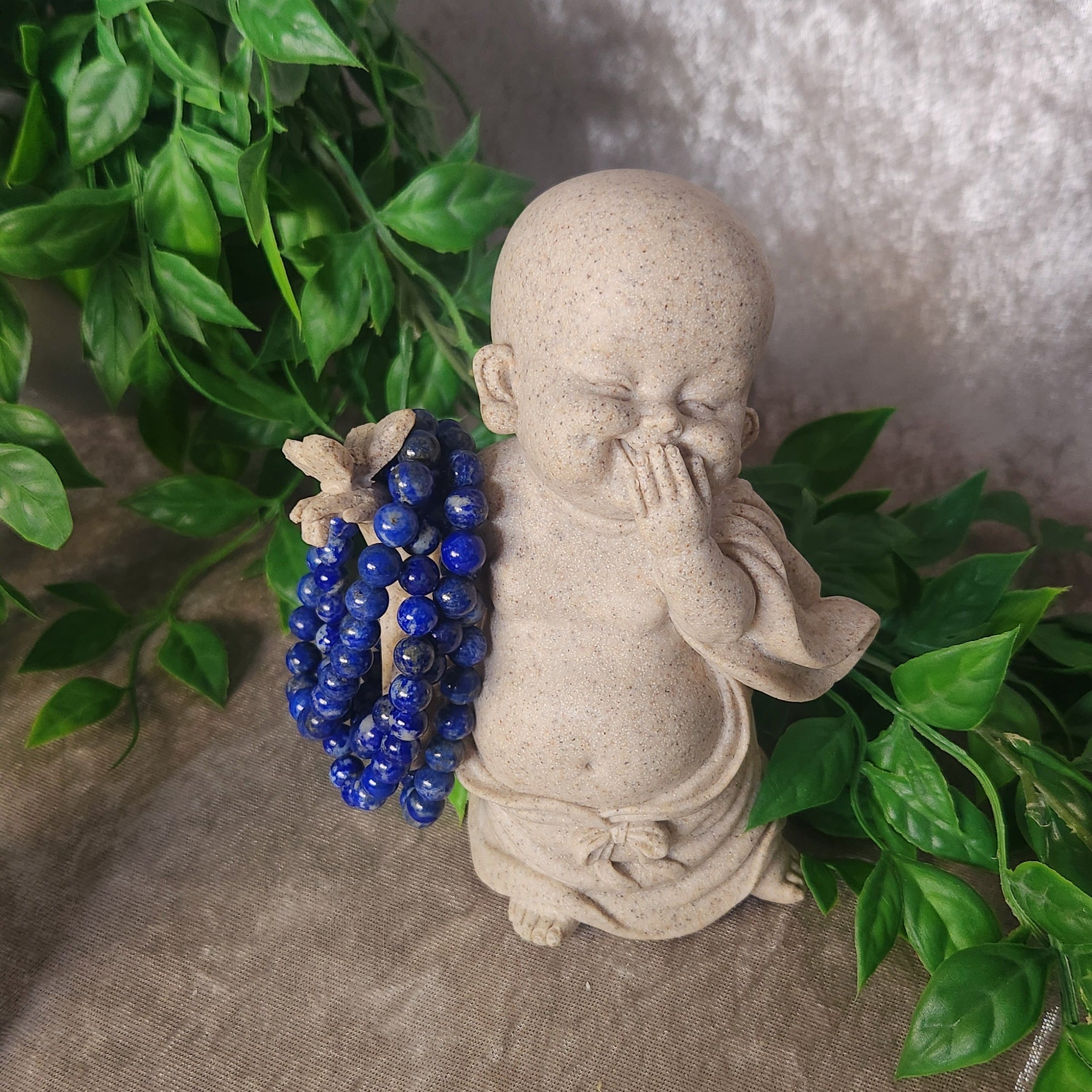 Sodalite bracelet with deep blue 8 mm beads and natural white marbling