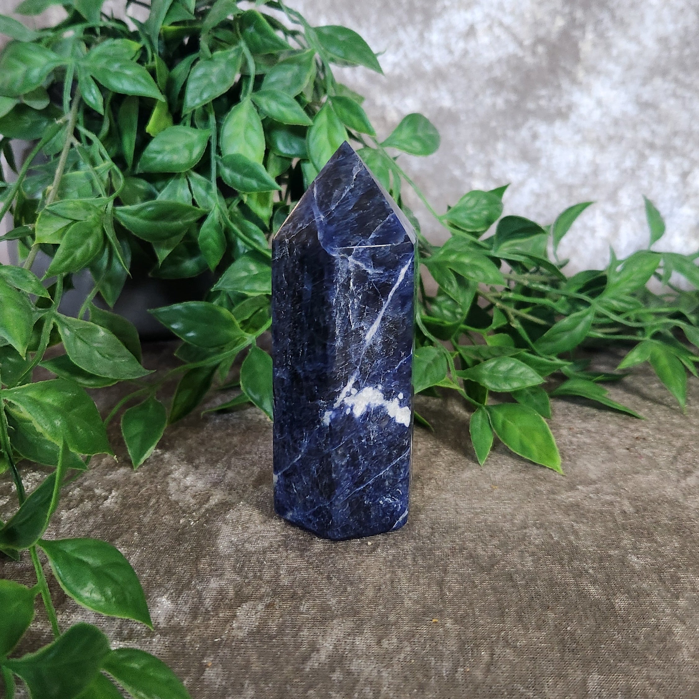 Sodalite Generator Tower – Stone of Truth, Clarity & Intuition – Spellbound Crystal Boutique
